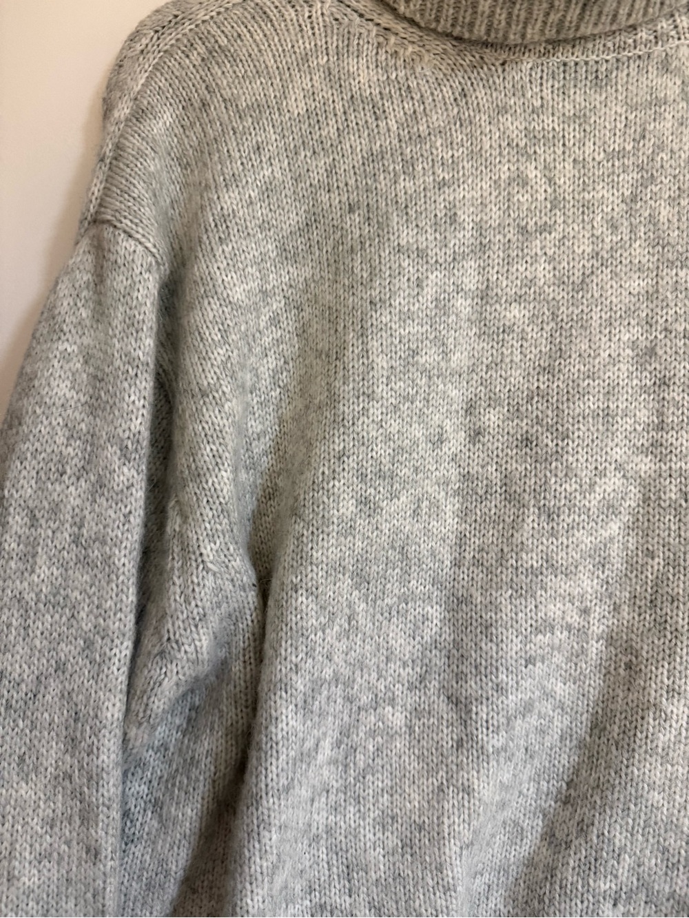 Zara High Collar Knit Sweater in Light Gray - Picture 2 of 5